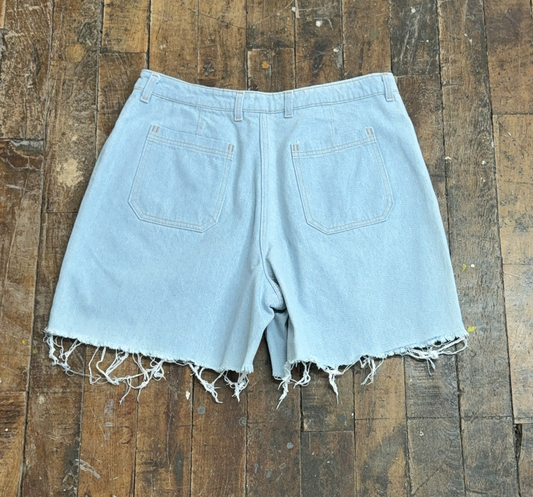 36 - Cyanotype Cutoff Jean Shorts