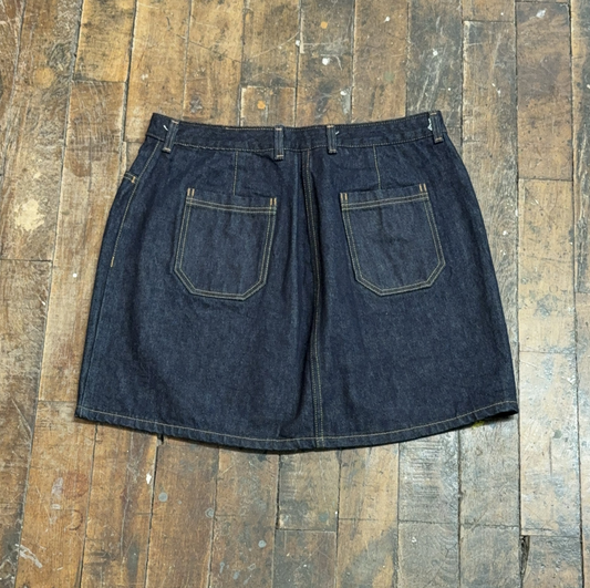36, 40 - Flora Mini Skirt- Japanese Denim