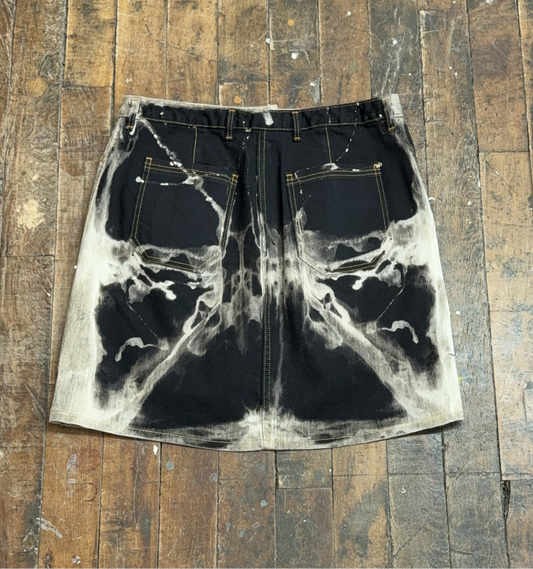 38 - Shibori Bleach Mini Skirt