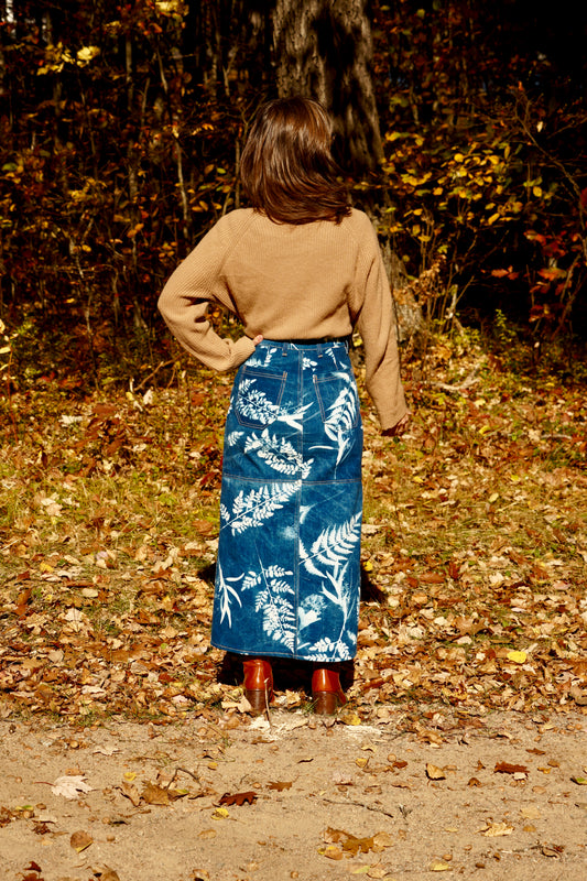 Heidi - Maxi Skirt - Cyanotype Denim
