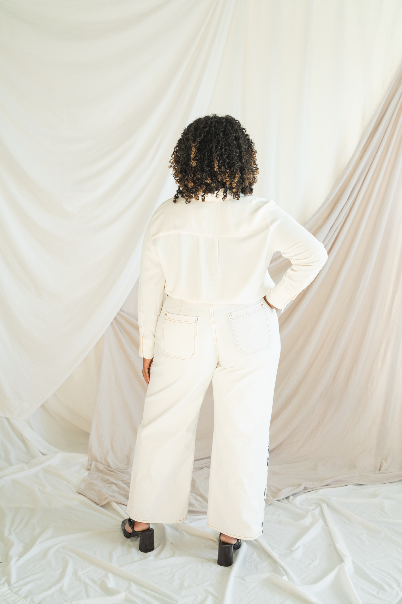 Sample - Stevie - Marbled Straight Leg - Shorter Inseam - 42