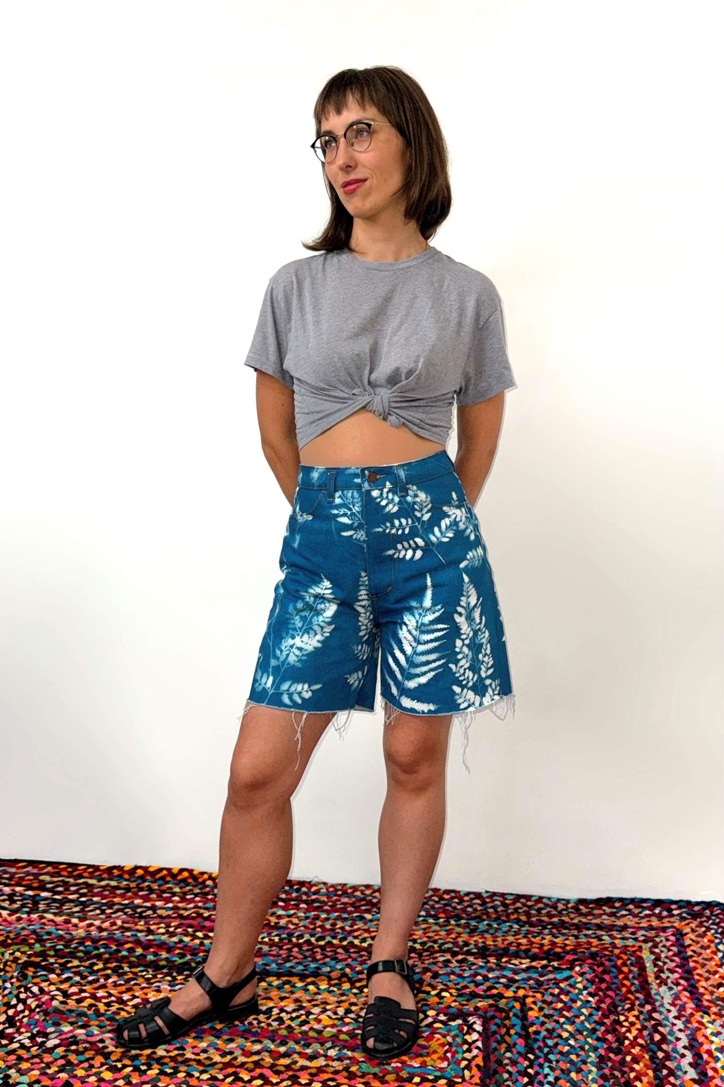Pamela Cyanotype Shorts