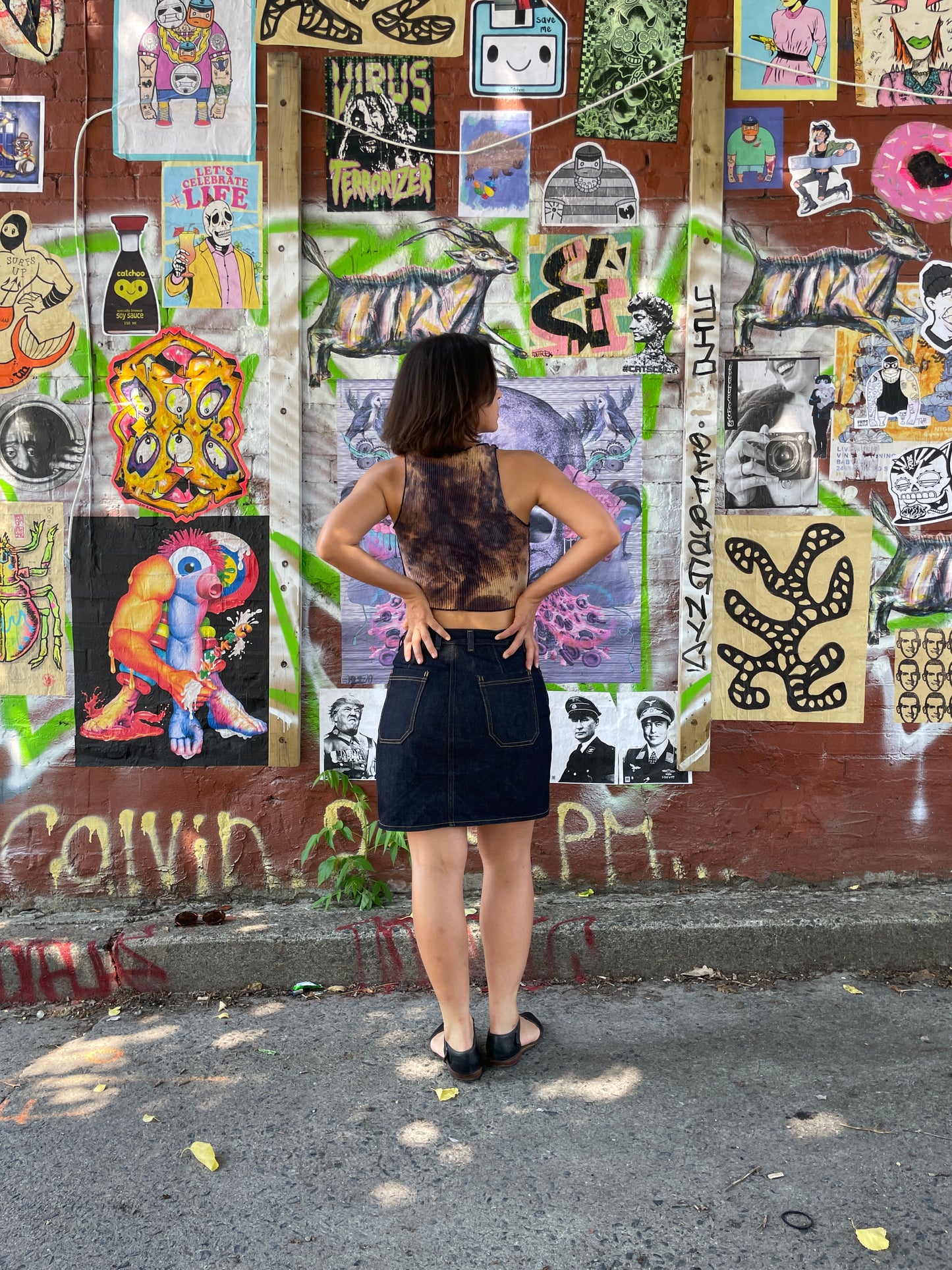 Flora Mini Skirt - Japanese Denim