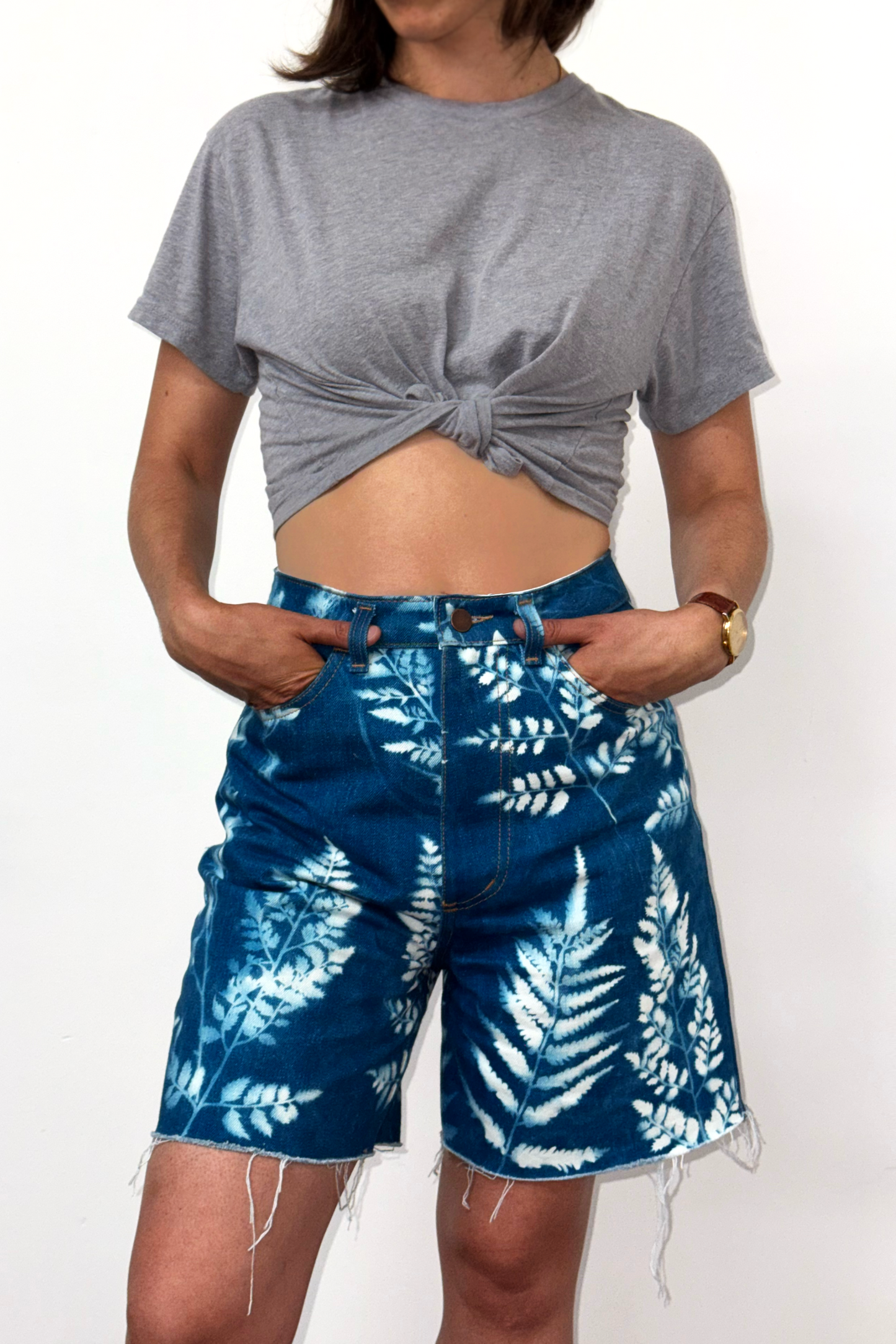 Pamela Cyanotype Shorts