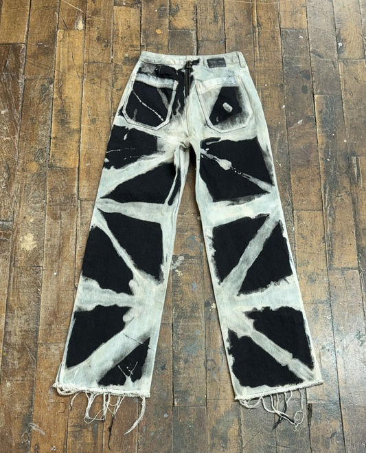 24 - Shibori Bleach Straight Leg