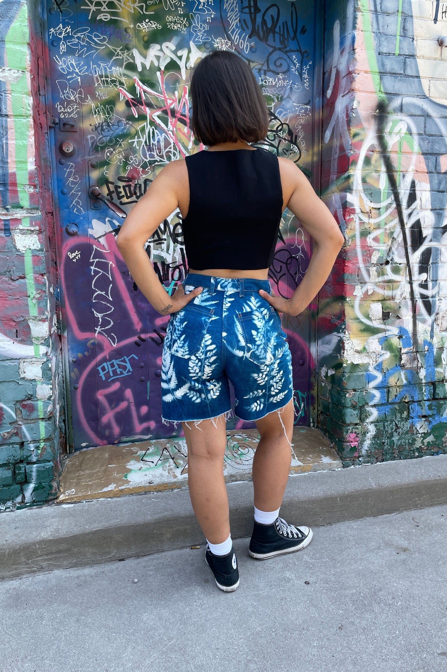 Pamela Cyanotype Shorts