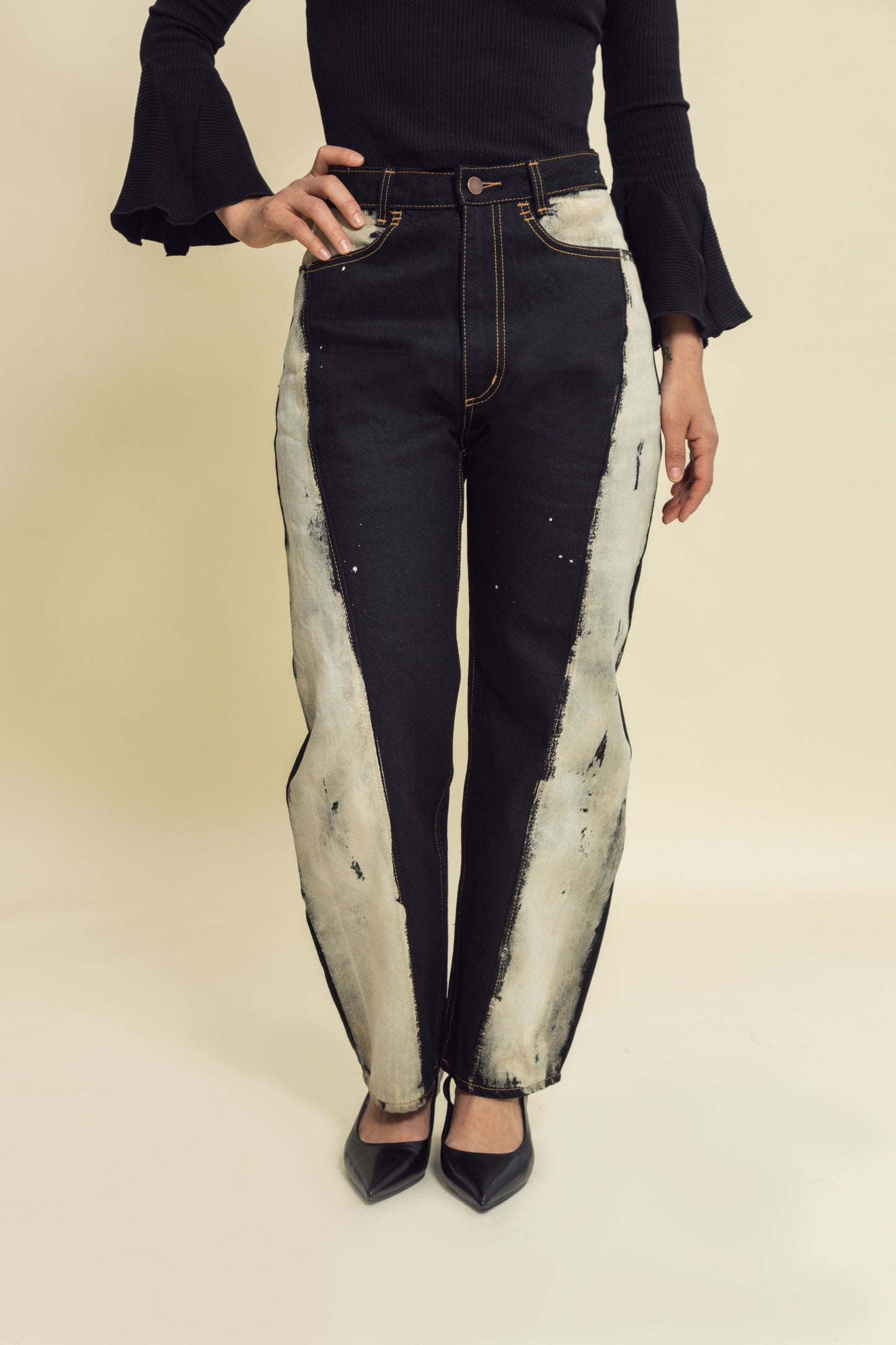 Bleached Barrel Leg - Japanese Denim - 26 and 29