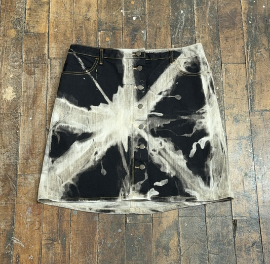 38 - Shibori Bleach Mini Skirt