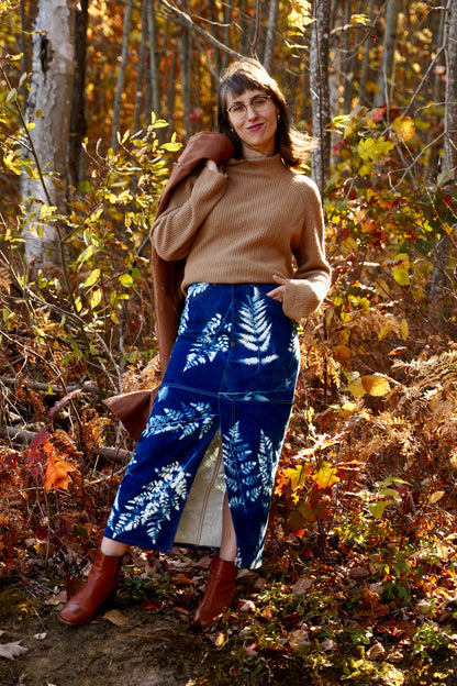 Heidi - Maxi Skirt - Cyanotype Denim