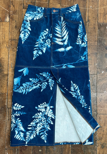 Heidi - Maxi Skirt - Cyanotype Denim