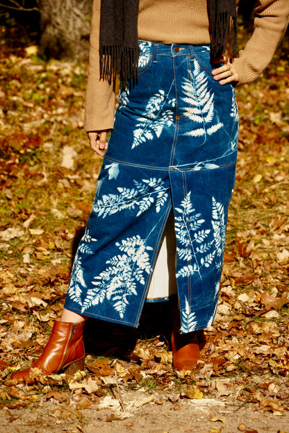 Heidi - Maxi Skirt - Cyanotype Denim