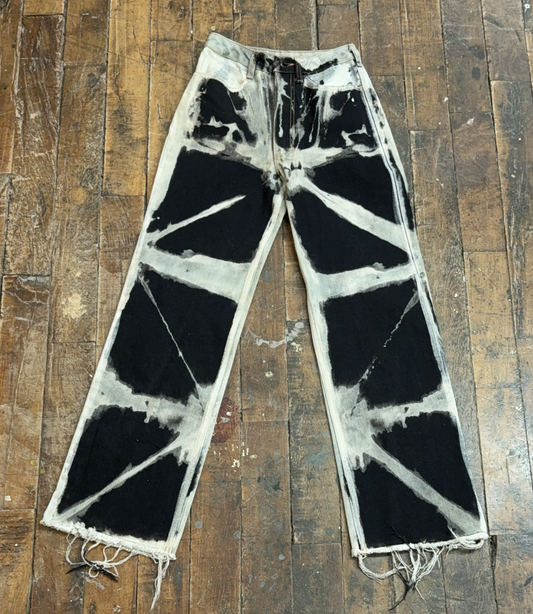 24 - Shibori Bleach Straight Leg