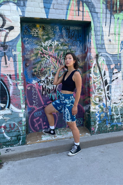 Pamela Cyanotype Shorts