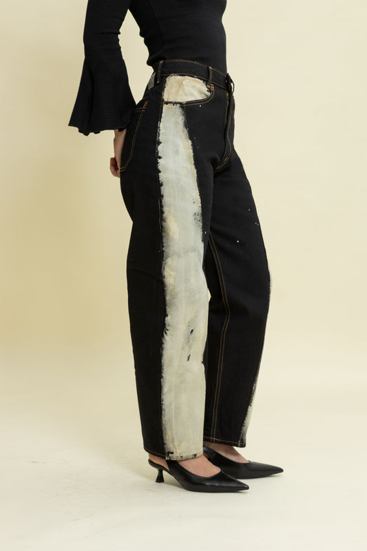 Bleached Barrel Leg - Japanese Denim - 26