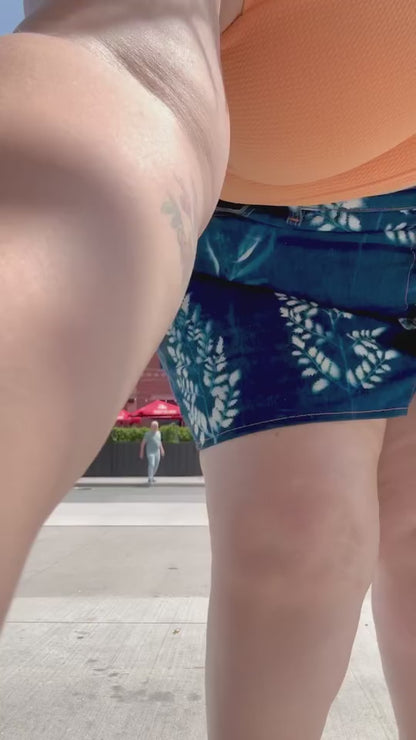 Flora Cyanotype Mini Skirt