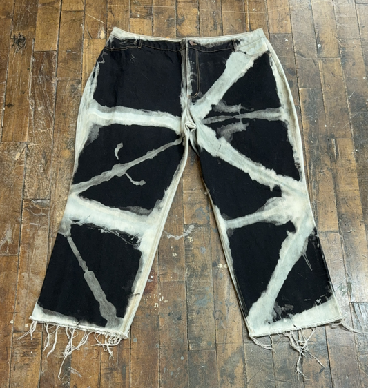 46 - Shibori Bleach Straight Leg